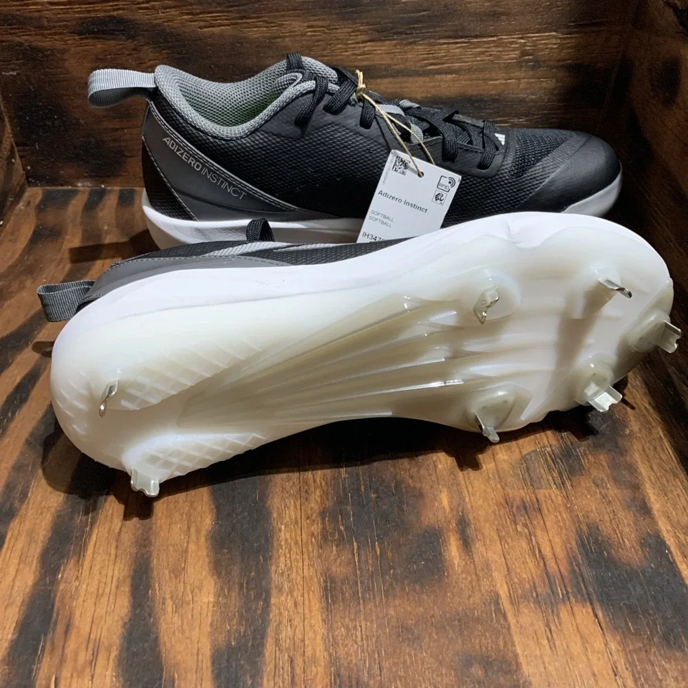 Adidas Adizero Instinct Softball Cleats Womens Sz 9.5 Black White Shoes IH3470‎